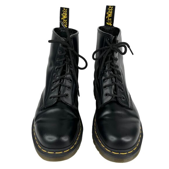 Dr. Martens 1460 Smooth Leather Black Lace Up Boots EU41 W9 M8 UK7 - Picture 5 of 14